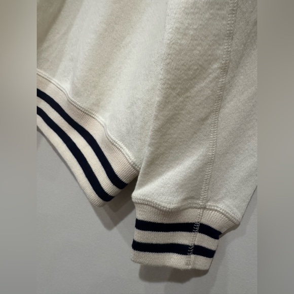 New THE GREAT The Varsity College Cotton Sweatshirt - Picture 7 of 8